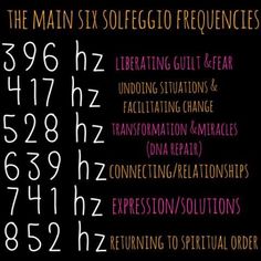 solfeggio frequency chart